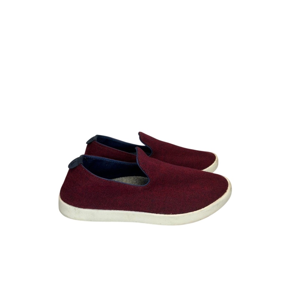 Allbirds Wool Loungers Mens Size 11 Maroon Burgundy Slip On Sneakers Comfort
